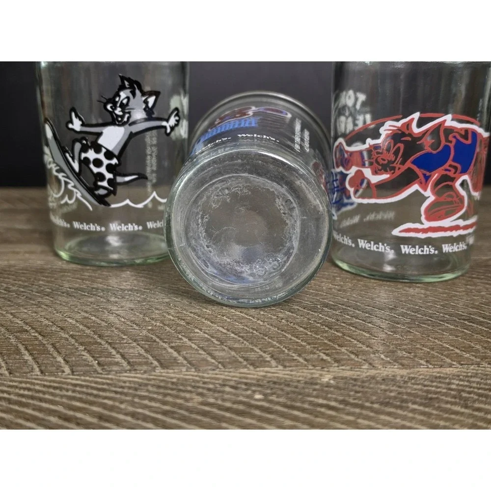 Vintage Welch's Tom‎ And Jerry Juice Glasses, Set of 3